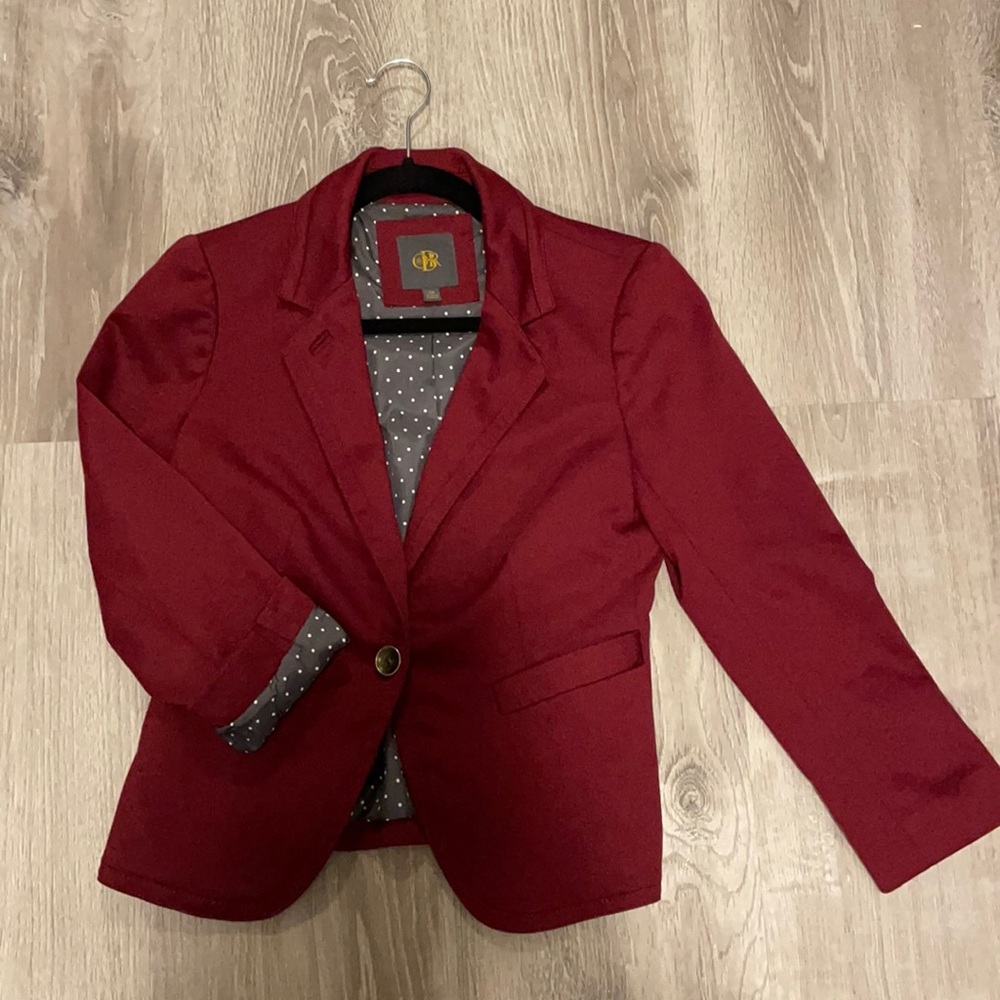 The limited pointe wine 3/4 light sleeve blazer